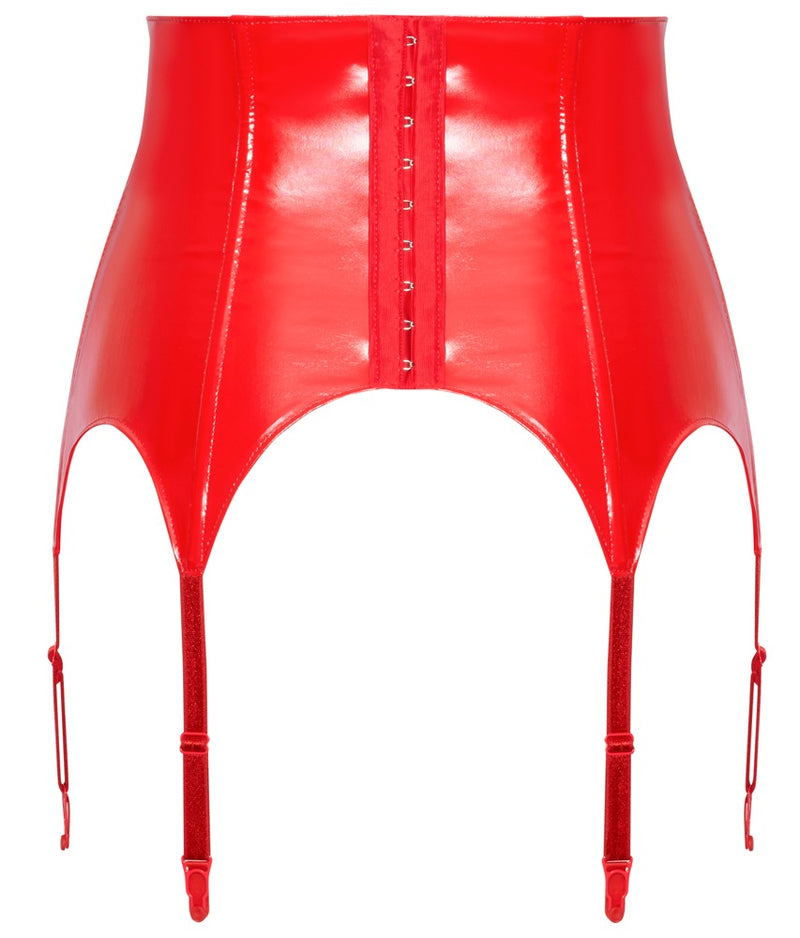 Vinyl Suspender Straps red S