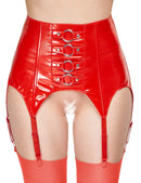 Vinyl Suspender Straps red XL