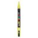 Uni Posca PC3M Verfmarker Glitter Geel - ronde punt tot 1,3 mm