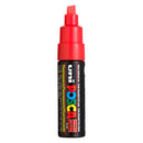 Uni Posca Verfmarker 8K Neon Rood - Beitelpunt 8mm