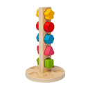 Bigjigs Houten Moeren- en Boutentoren, 11dlg.