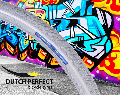 Buitenband Dutch Perfect 28 x 1.40" / 40-622mm anti-lek - grijs met reflectie