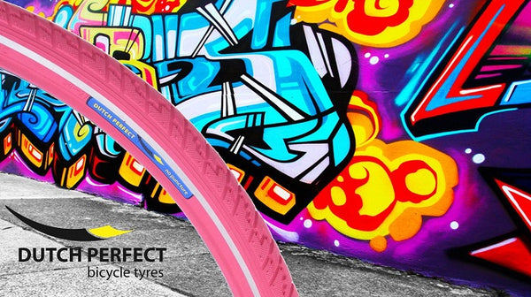 Buitenband Dutch Perfect 28 x 1.40" / 40-622mm anti-lek - roze met reflectie