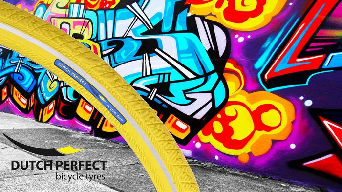 Buitenband Dutch Perfect 28 x 1 ½" / 40-635 No Puncture - Geel + Reflectie