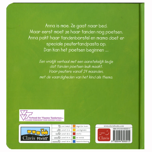 Anna poetst haar tanden