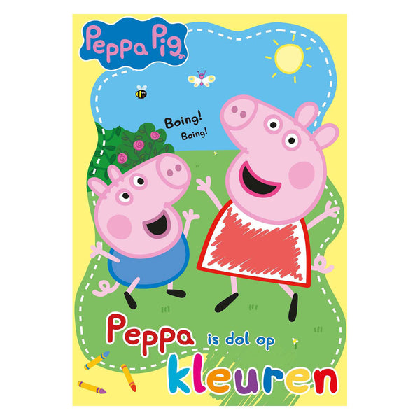 Peppa is dol op kleuren