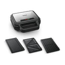 Tefal SW383D UltraCompact Wafel-Tosti-IJzer &amp; Contactgrill RVS/Zwart