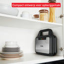Tefal SW383D UltraCompact Wafel-Tosti-IJzer &amp; Contactgrill RVS/Zwart