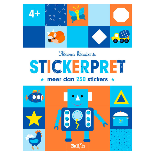 Kleine Kleuters Stickerpret Robot 4+
