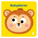 Babydieren - Kartonboek met Wiebeloogjes