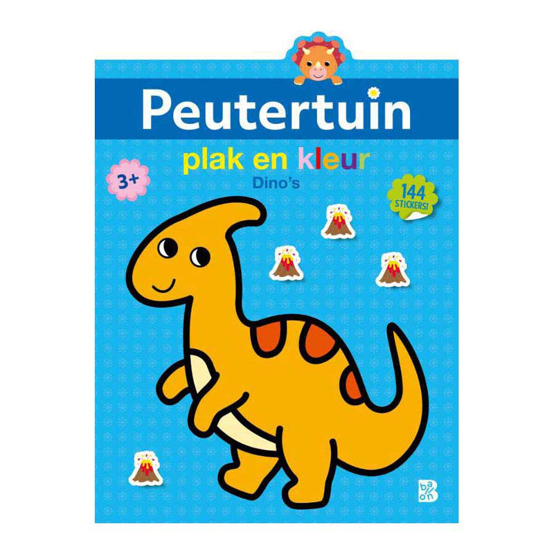 Plak en Kleur Peutertuin Dino's 2+