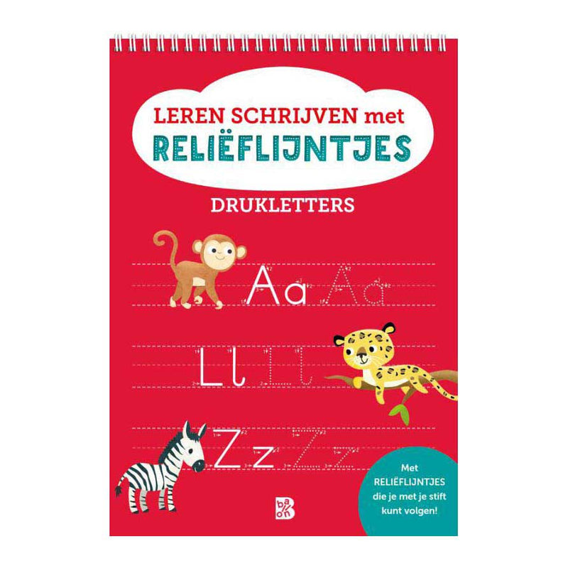 Leren Schrijven met Relieflijntjes Drukletters