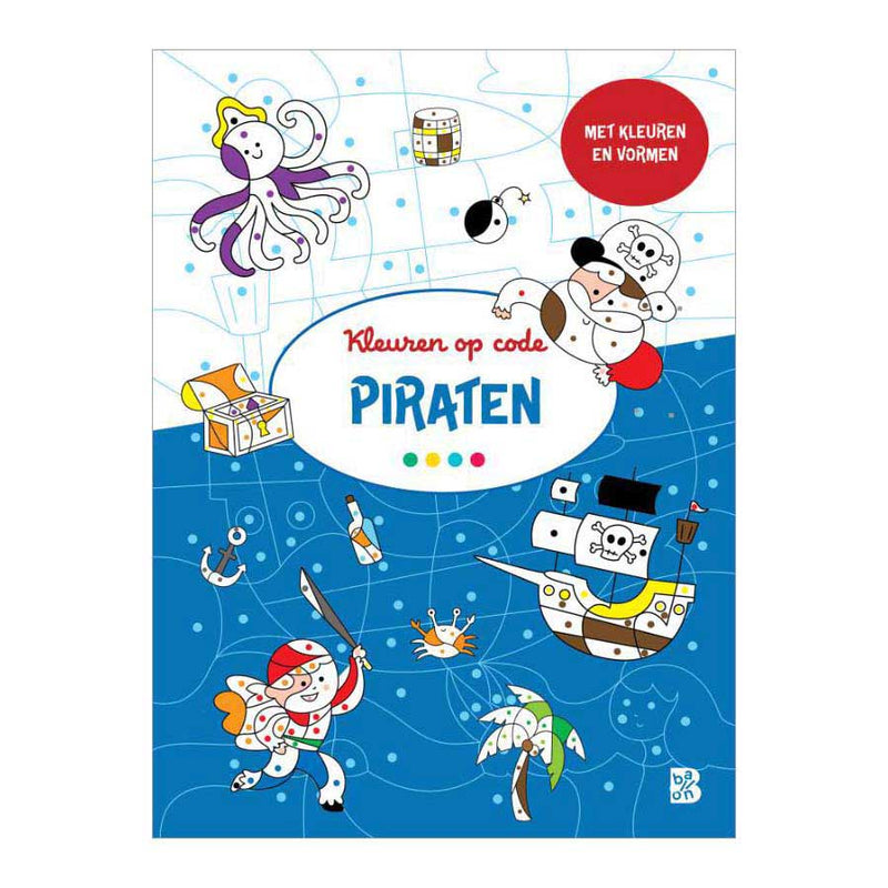 Kleuren op Code: Piraten 3+