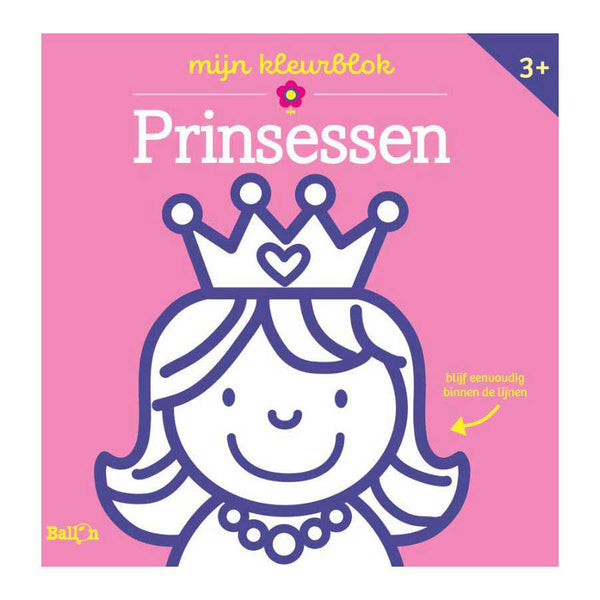Kleurblok Junior - Prinsessen Dikke Lijnen 3+