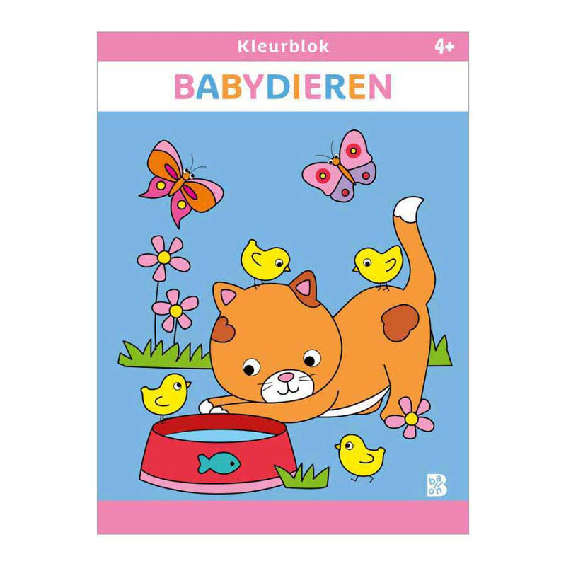 Kleurblok Babydieren 4+