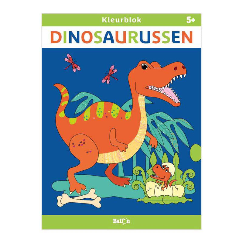 Kleurblok Dinosaurussen 5+