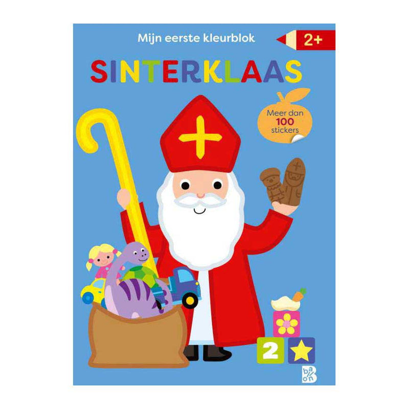 Mijn Allereerste Kleurblok met Stickers - Sinterklaas 2+