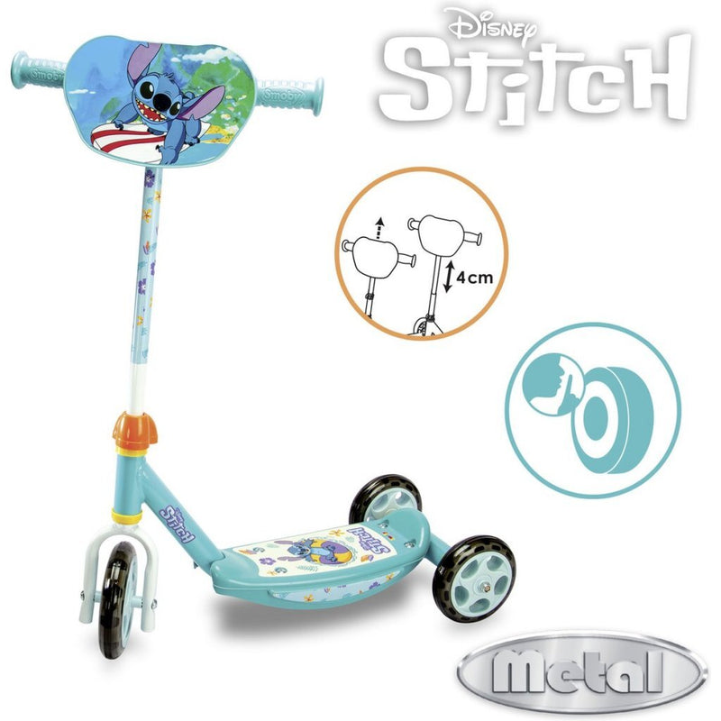 Smoby Disney Stitch Step met 3 Wielen Blauw