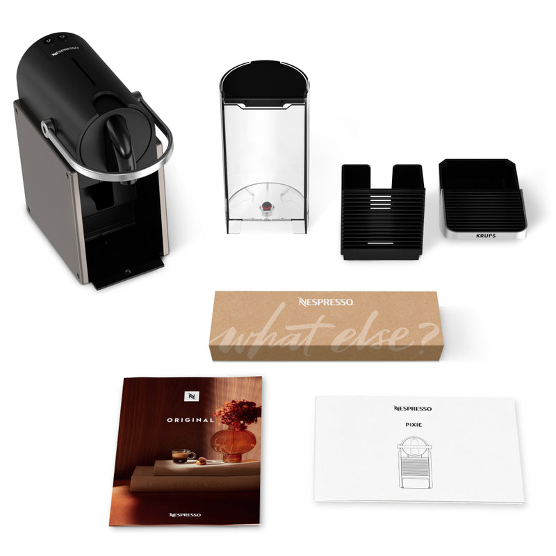 Krups XN306T Pixie Koffiecupmachine Zwart/Titanium