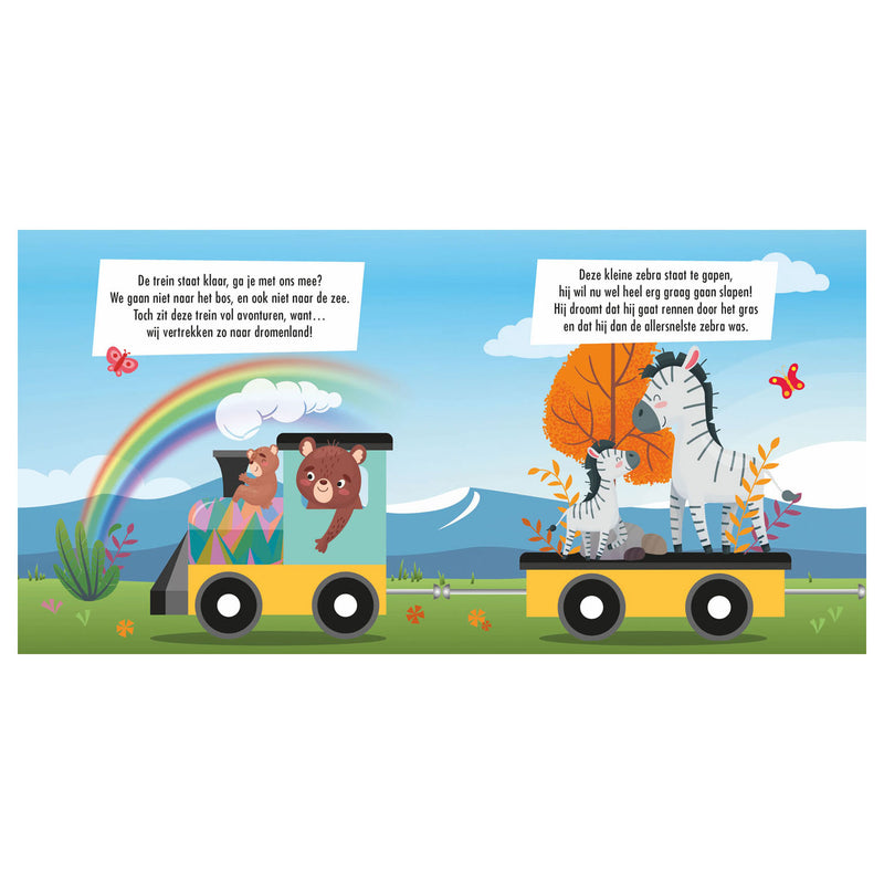 Boek en Puzzeltrein Babydieren