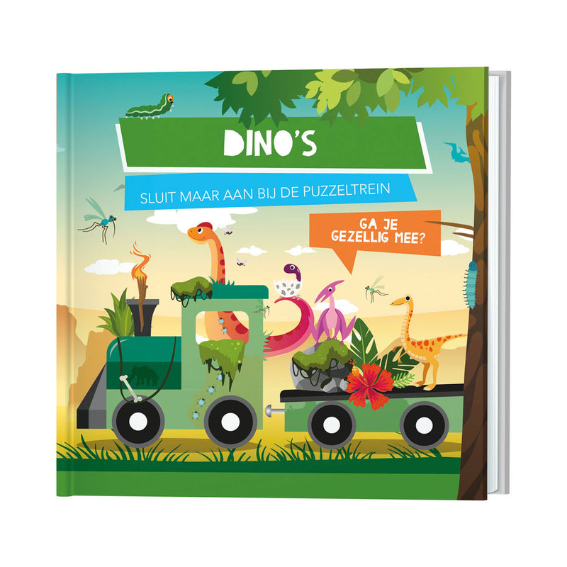 Boek en Puzzeltrein Dino's