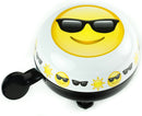 Fietsbel Ding-Dong Widek Emoticon Sunglasses ø80mm - wit/zwart/geel (op kaart)