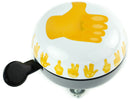 Fietsbel Ding-Dong Widek Emoticon Thumbs Up ø80mm - wit/zwart/geel (op kaart)