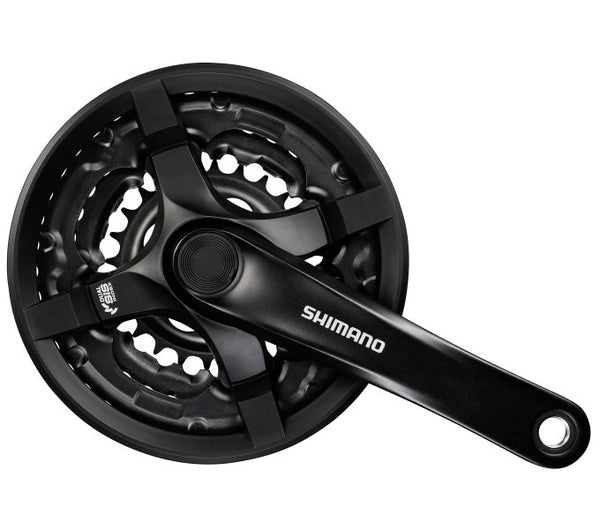 Crankstel 6/7/8 speed Shimano Tourney FC-TY501 met 175mm crankarm 48 x 38 x 28T met kettingscherm -