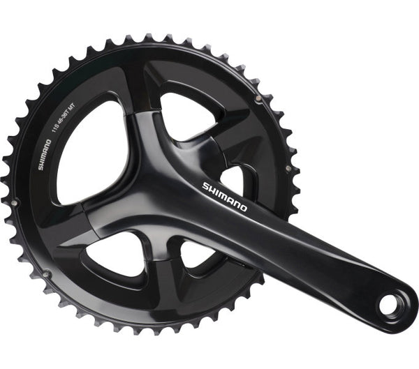 Crankstel 2 x 11 speed Shimano Road FC-RS510 - 172,5/50-34T met holle as - zwart