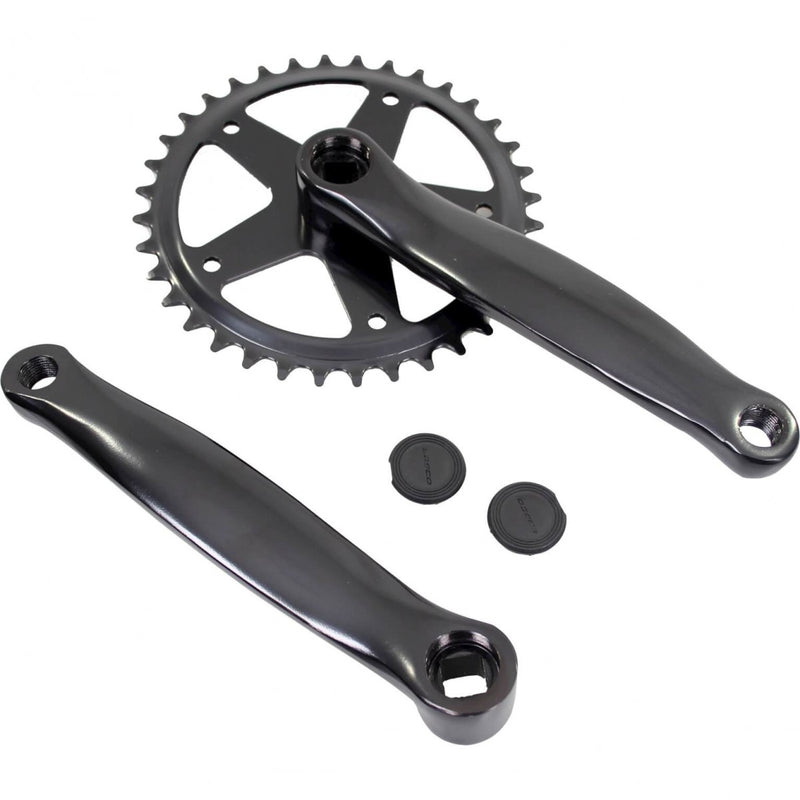 Crankstel 36T Vinty ST 1/8" met 170 mm crankarm - zwart