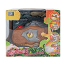 DinoWorld dinosaurus handpop met stoom licht en geluid 17cm