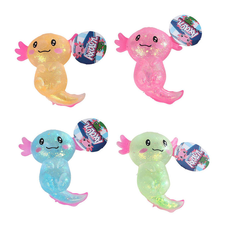 Axolotl sugar knijpdier ass kleuren 11cm