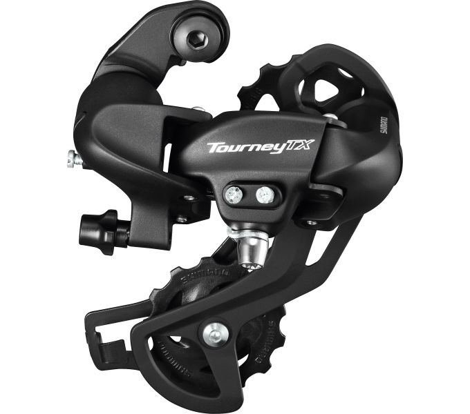 Achterderailleur 7/8-speed Shimano Tourney TX800 met padbevestiging - zwart (werkplaatsverpakking)