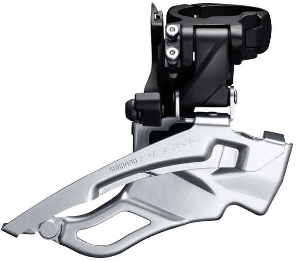 Voorderailleur 3 x 10-speed Shimano Deore FD-T6000 down swing - met hoge klem 44-48T - Zwart/Zilver