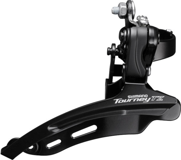 Voorderailleur 6/7-speed Shimano Tourney TZ FD-TZ510 down swing - hoge klem ø28,6 mm - 48T - Zwart/