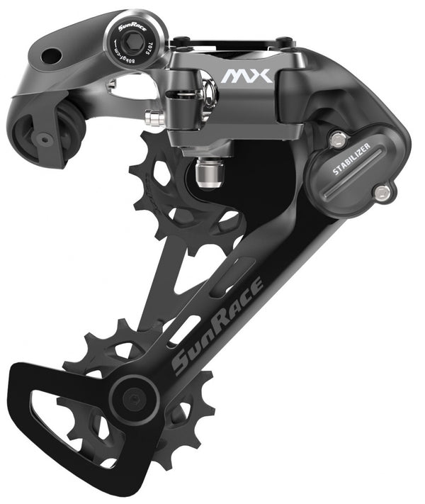 Achterderailleur 10/11/12-speed Sunrace RDMX600 met middellang kooi - directe montage - Zwart