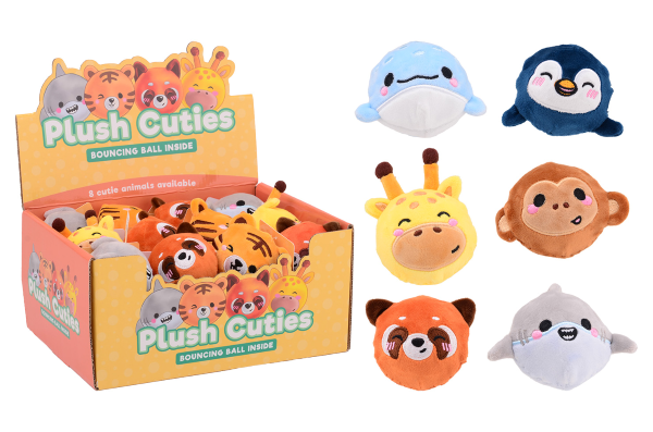 24 cute plushe PVC stuiterballen 24569