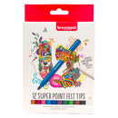 Bruynzeel Super Point Viltstiftenset, 12 Kleuren
