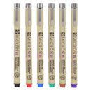 Sakura Pigma Micron 05 Etui met 6 Basic Kleuren