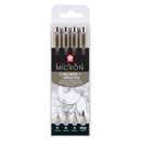 Sakura Pigma Micron Fineliner Set, 4 Maten, Licht Koelgrijs
