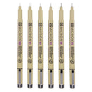 Sakura Pigma Micron Etui 6 Fineliners Zwart