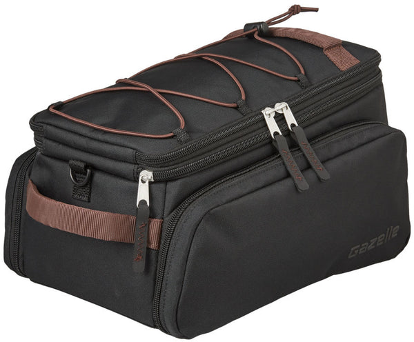 Bagagedragertas Gazelle Trunkbag 31 liter - zwart / donkerbruin