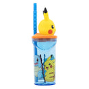 3D Drinkfles met Rietje Pokémon, 360ml