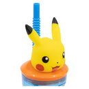 3D Drinkfles met Rietje Pokémon, 360ml