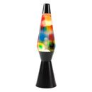 Lava Lamp Zwart met Regenboog Gloed