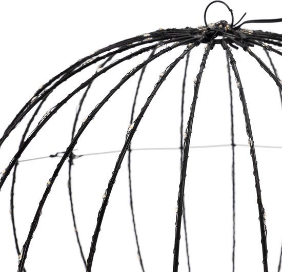 LED Bal 40 cm 240 LEDs Warm Wit Licht Zwart/Metaal