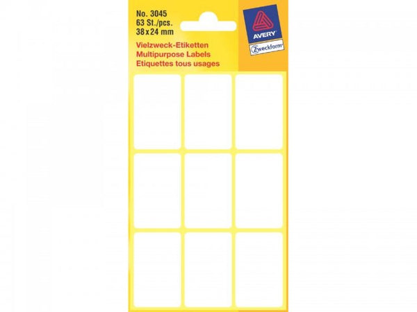Zweckform 3045: Kantooretiketten 63 St.
