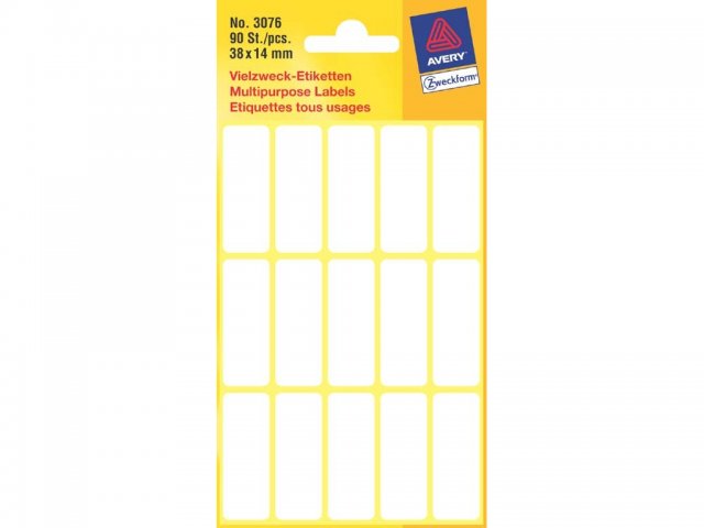 Zweckform 3076: Kantooretiketten 90 St.