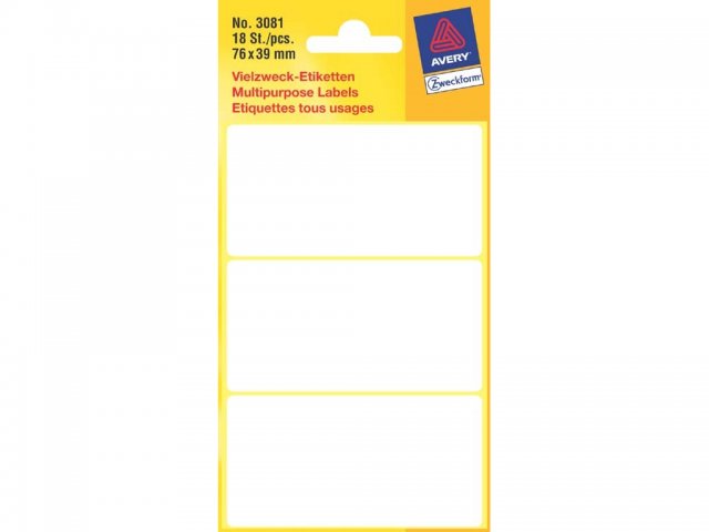 Zweckform 3081: Kantooretiketten 18 St.