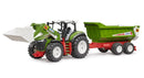Bruder 03452 Roadmax Tractor met Frontlader + Dumptrailer